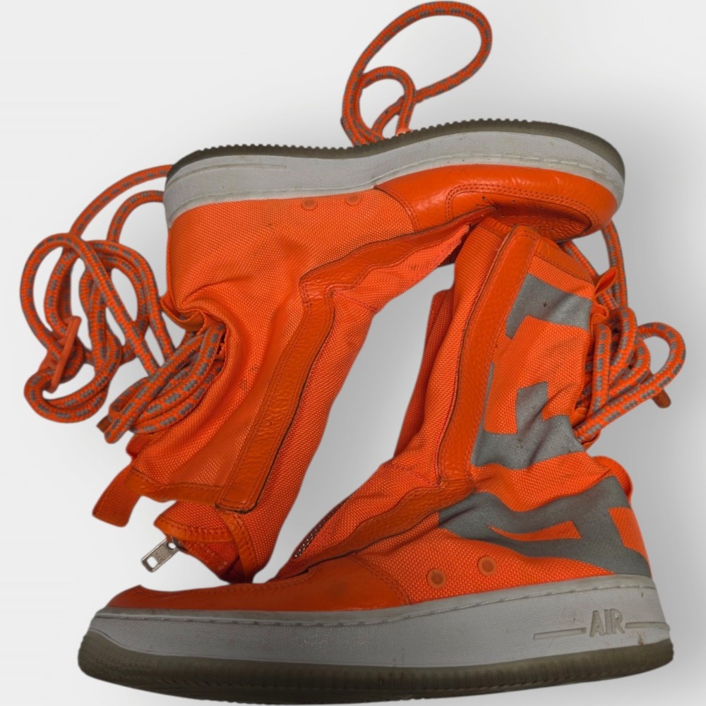 Size 8 - Nike SF Air Force 1 High Total Orange AA1128-800 Authentic NEED CLEANED